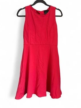 Cynthia Rowley Coral Res Sleeveless Fit & Flare Dress with Keyhole Cutout Back